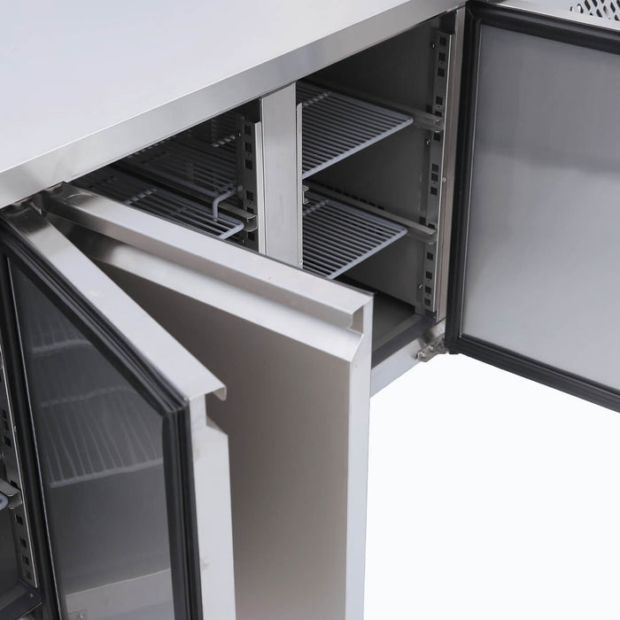 Bromic UBF2230SD-NR - Under Bench Freezer 553L, 4 Doors, Stainless Steel, 2230mm