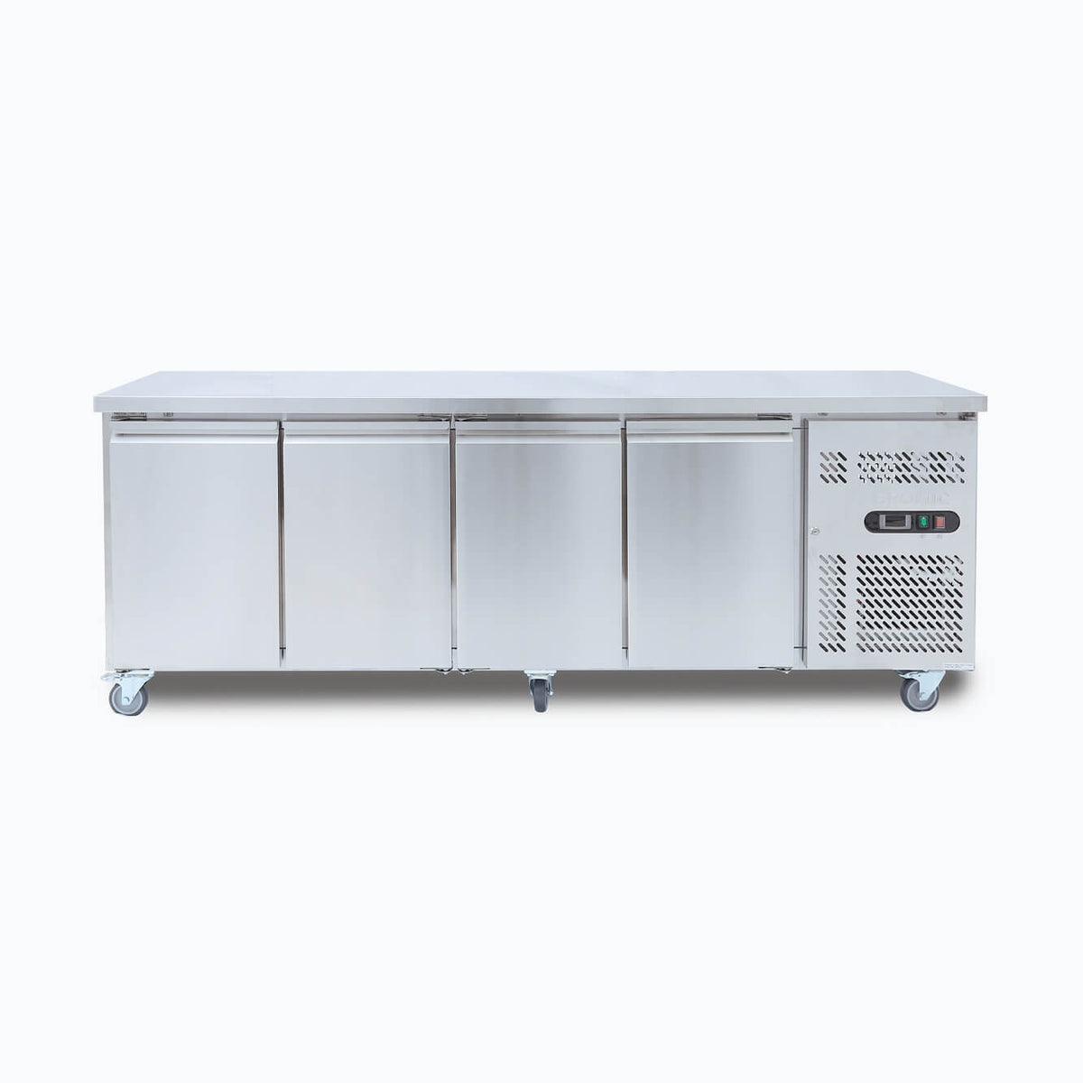 Bromic UBF2230SD-NR - Under Bench Freezer 553L, 4 Doors, Stainless Steel, 2230mm
