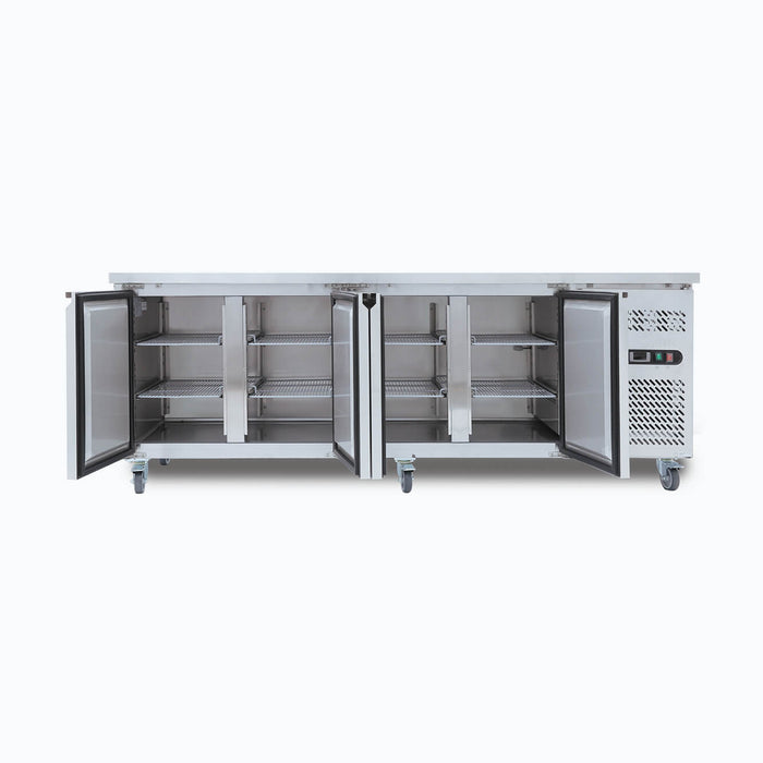 Bromic UBF2230SD-NR - Under Bench Freezer 553L, 4 Doors, Stainless Steel, 2230mm