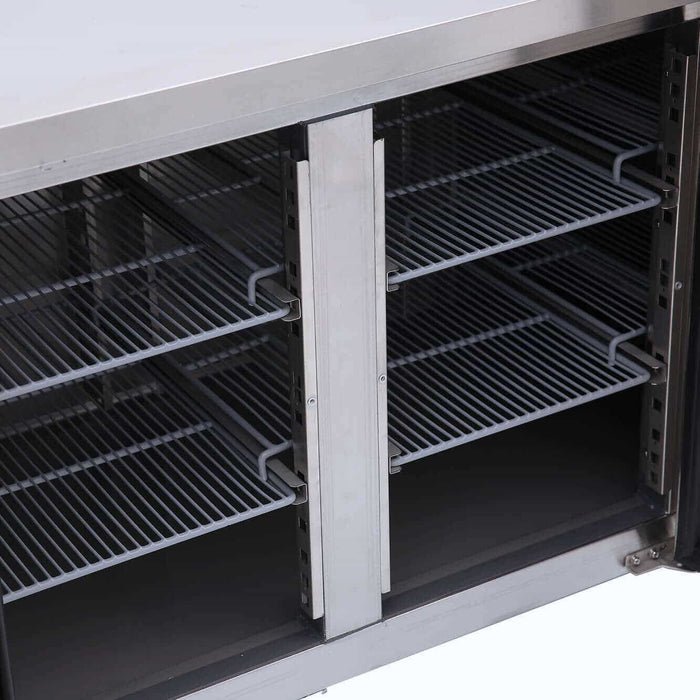 Bromic UBF2230SD-NR - Under Bench Freezer 553L, 4 Doors, Stainless Steel, 2230mm