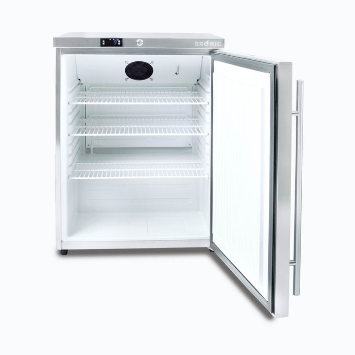 Bromic UBC0140SD-NR - Under Bench Fridge 138L, 1 Door, Stainless Steel, 598mm