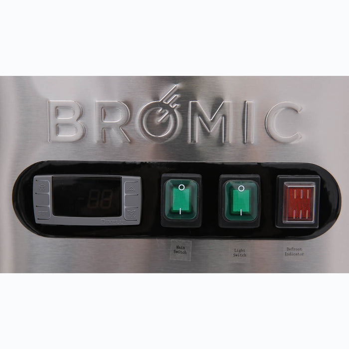 Bromic UBC1360GD-NR - Under Bench Display Fridge 282L, 2 Doors, Glass, 1360mm
