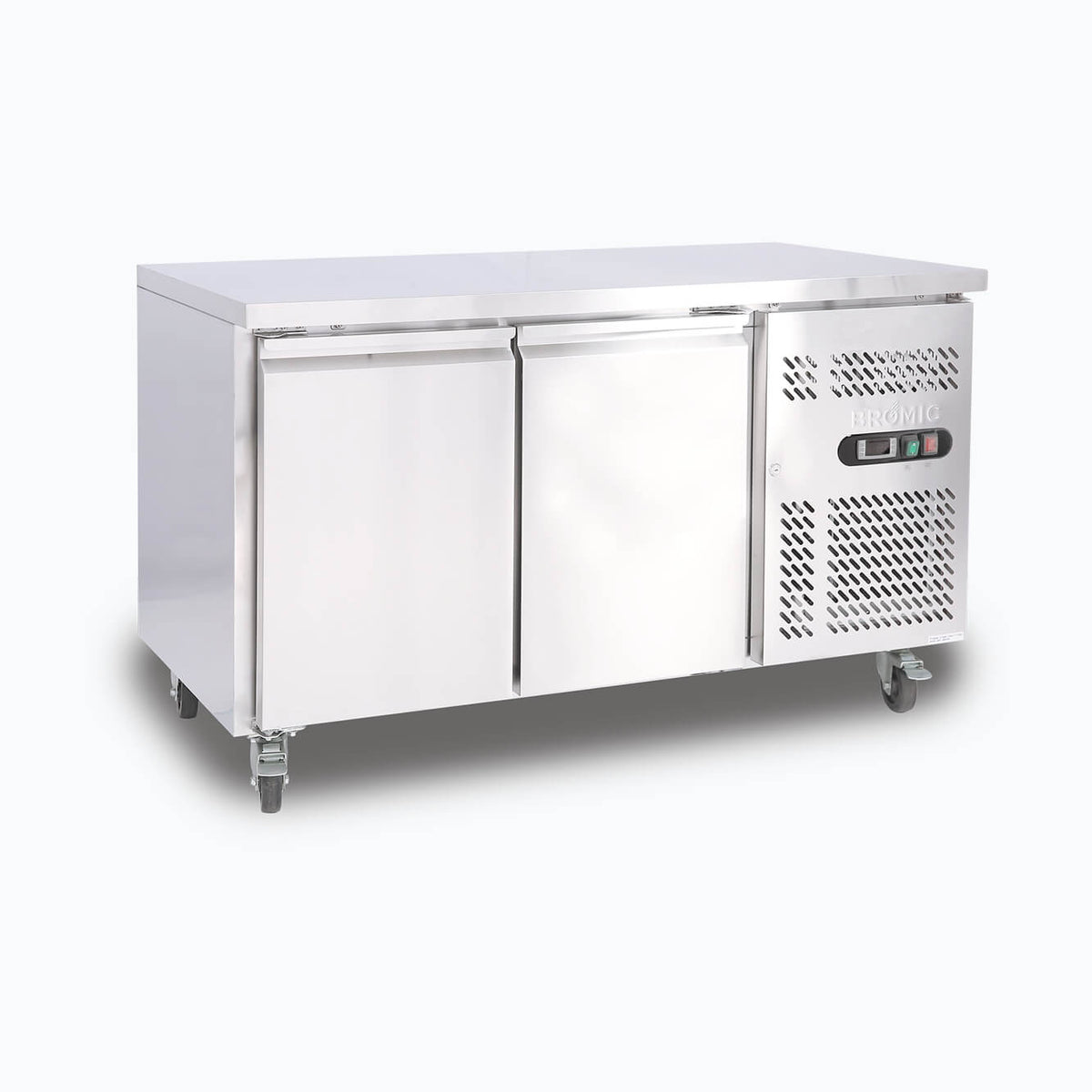 Bromic UBC1360SD-NR - Under Bench Fridge 282L, 2 Doors, Stainless Steel, 1360mm