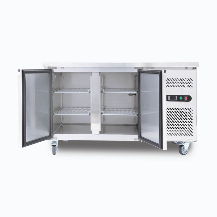 Bromic UBC1360SD-NR - Under Bench Fridge 282L, 2 Doors, Stainless Steel, 1360mm