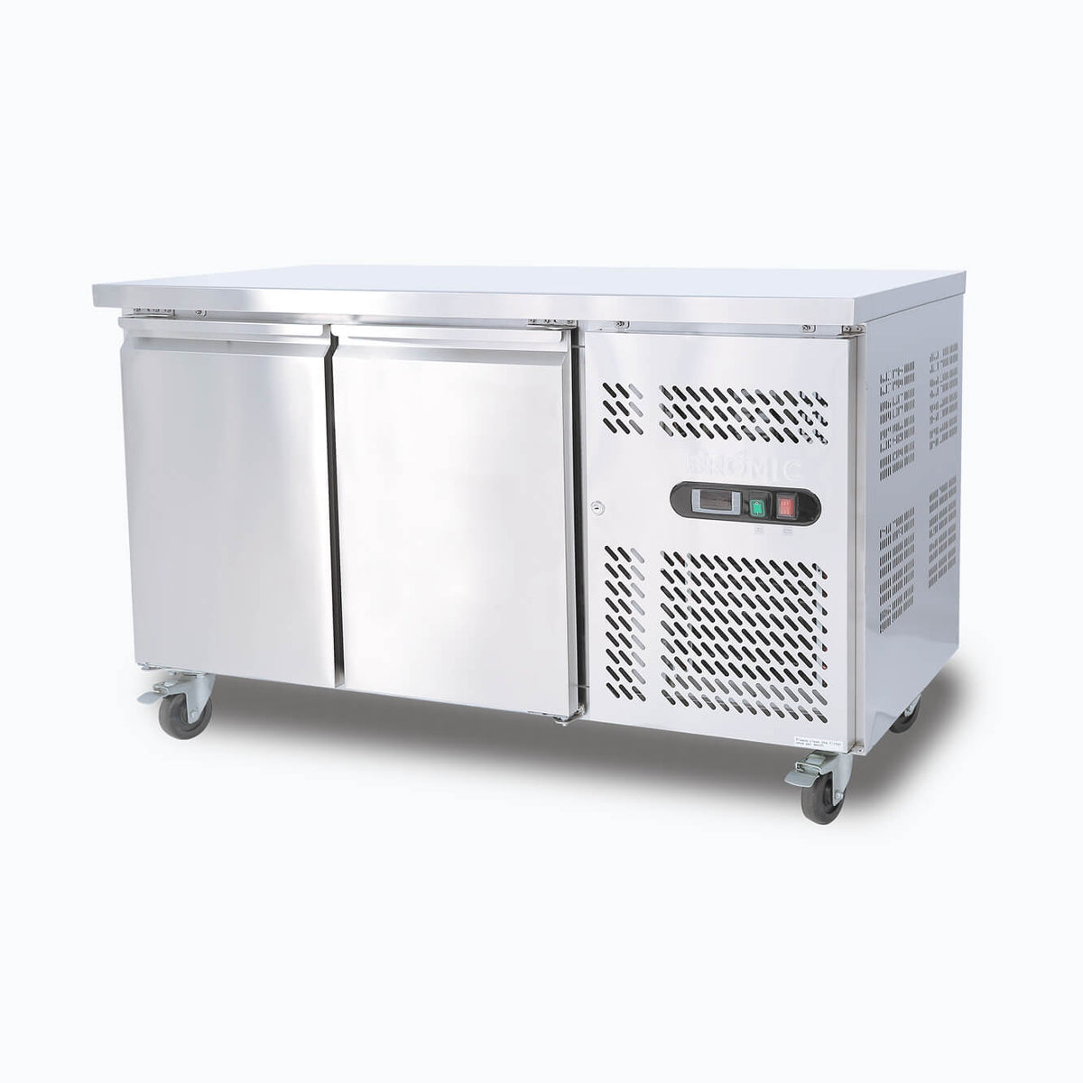 Bromic UBC1360SD-NR - Under Bench Fridge 282L, 2 Doors, Stainless Steel, 1360mm
