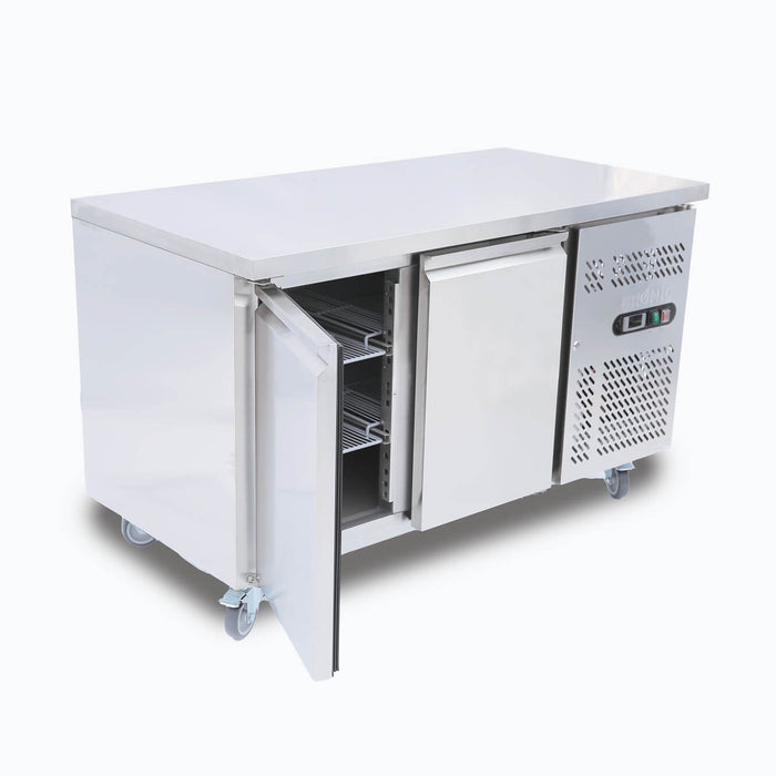 Bromic UBC1360SD-NR - Under Bench Fridge 282L, 2 Doors, Stainless Steel, 1360mm