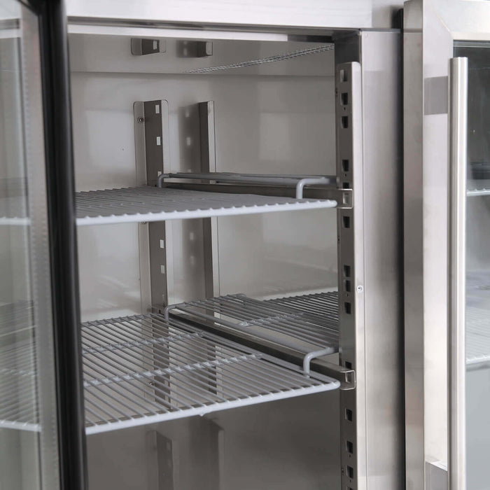 Bromic UBC1795GD-NR - Under Bench Display Fridge 417L, 3 Doors, Glass, 1795mm