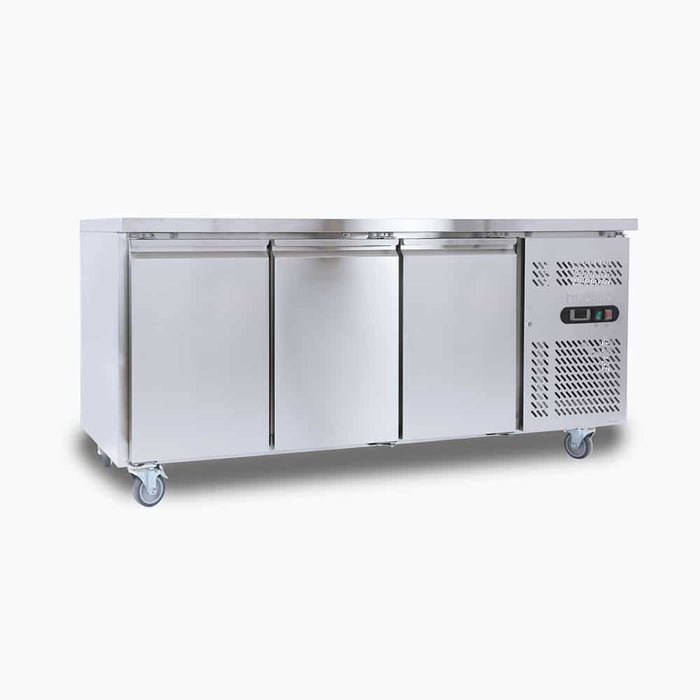 Bromic UBC1795SD-NR - Under Bench Fridge 417L, 3 Doors, Stainless Steel, 1795mm