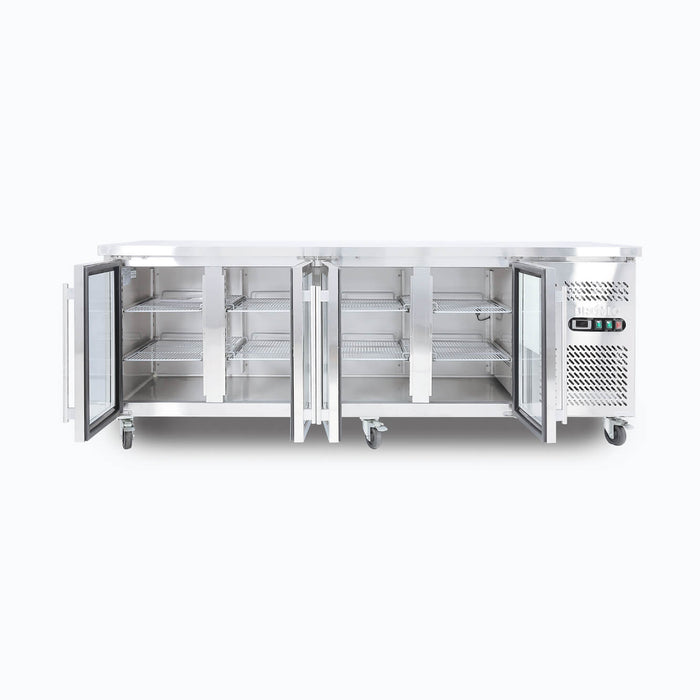 Bromic UBC2230GD-NR - Under Bench Display Fridge 553L, 4 Doors, Glass, 2230mm
