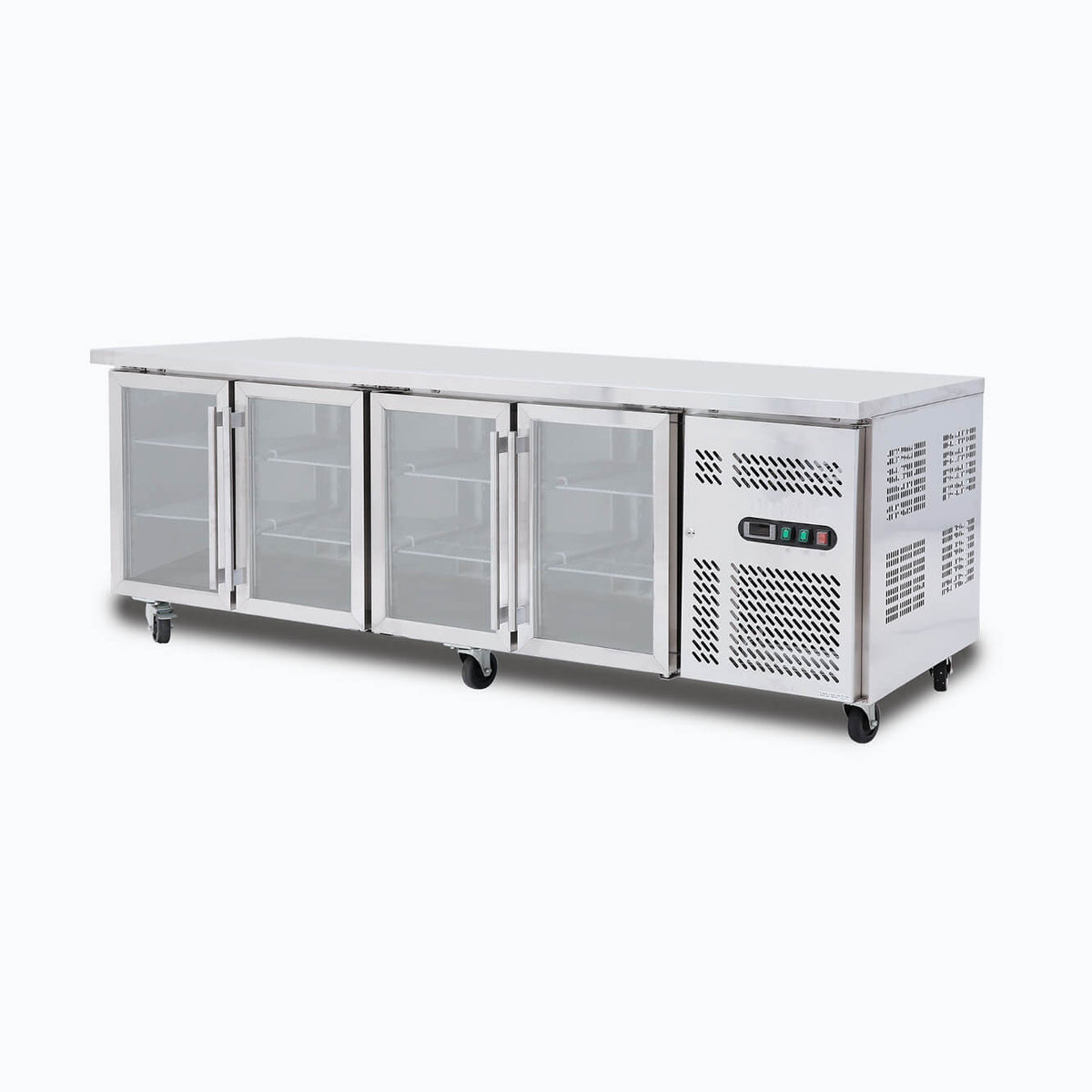 Bromic UBC2230GD-NR - Under Bench Display Fridge 553L, 4 Doors, Glass, 2230mm