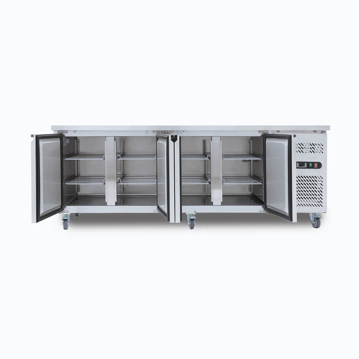 Bromic UBC2230SD-NR - Under Bench Fridge 553L, 4 Doors, Stainless Steel, 2230mm