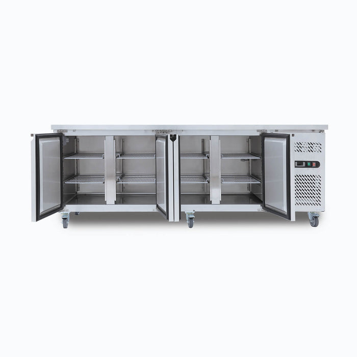 Bromic UBC2230SD-NR - Under Bench Fridge 553L, 4 Doors, Stainless Steel, 2230mm