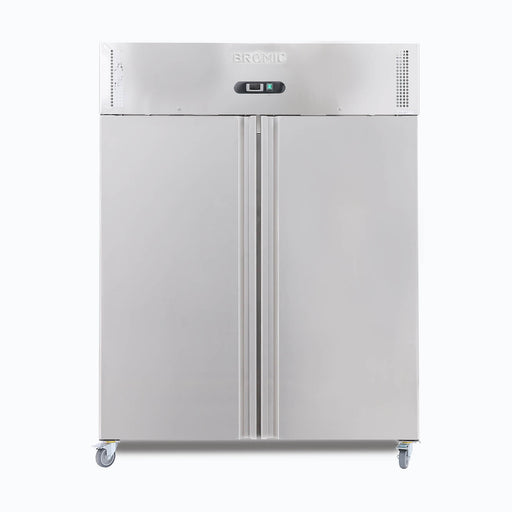 Bromic UC1300SD-NR-1 - Upright Fridge 1300L, 2 Doors, Stainless Steel, 1480mm