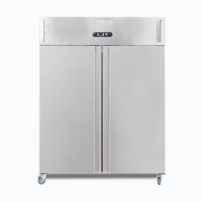 Bromic UC1300SD-NR-1 - Upright Fridge 1300L, 2 Doors, Stainless Steel, 1480mm