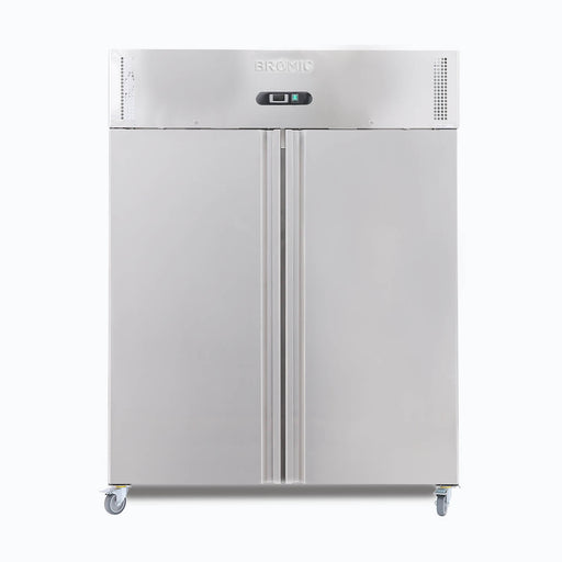 Bromic UF1300SDF-NR-1 - Upright Freezer 1300L, 2 Doors, Stainless Steel, 1480mm