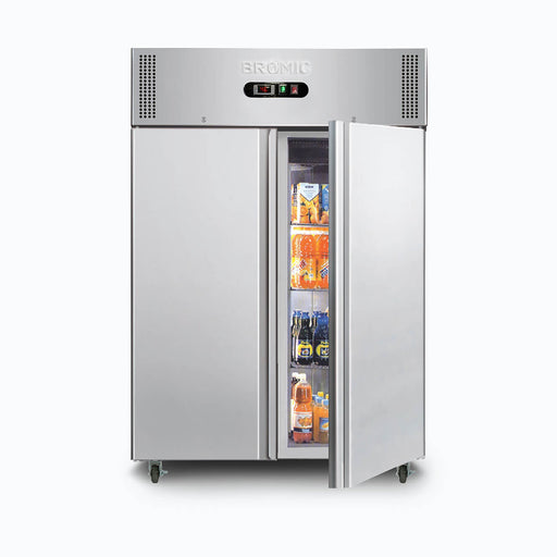 Bromic UF1300SDF-NR-1 - Upright Freezer 1300L, 2 Doors, Stainless Steel, 1480mm