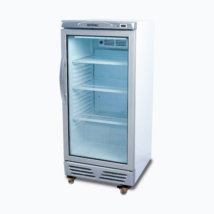 Bromic GM0220-NR - Upright Display Fridge 215L, 1 Door, Flat Glass, 595mm