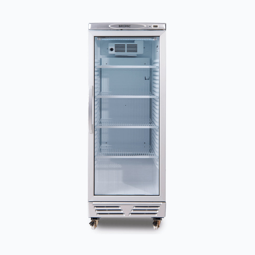 Bromic GM0300-NR - Upright Display Fridge 290L, 1 Door, Flat Glass, 595mm