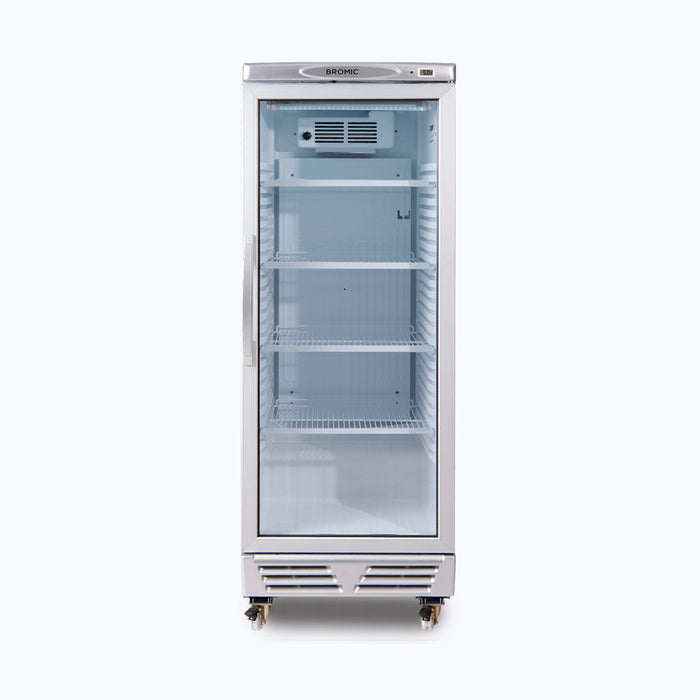 Bromic GM0300-NR - Upright Display Fridge 290L, 1 Door, Flat Glass, 595mm