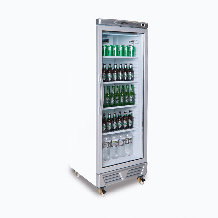 Bromic GM0300-NR - Upright Display Fridge 290L, 1 Door, Flat Glass, 595mm