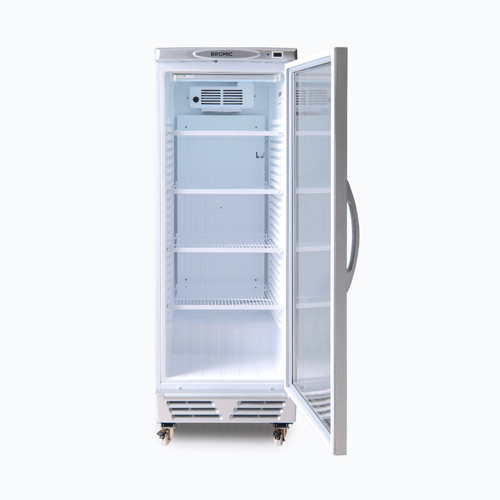 Bromic GM0300-NR - Upright Display Fridge 290L, 1 Door, Flat Glass, 595mm