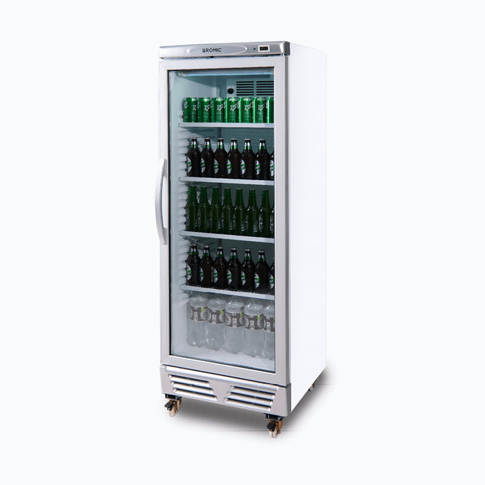 Bromic GM0300-NR - Upright Display Fridge 290L, 1 Door, Flat Glass, 595mm