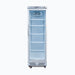 Bromic GM0374-NR - Upright Display Fridge 372L, 1 Door, Flat Glass, White with Silver Trim, 595mm