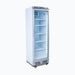 Bromic GM0374-NR - Upright Display Fridge 372L, 1 Door, Flat Glass, White with Silver Trim, 595mm