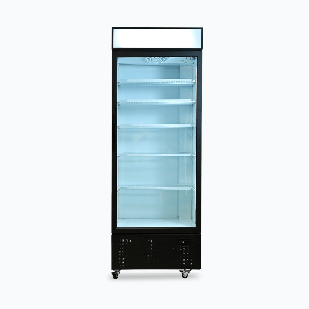 Bromic GM0690LB / GM0690LW - Upright Display Fridge 659L, 1 Door, Flat Glass, Lightbox, 780mm