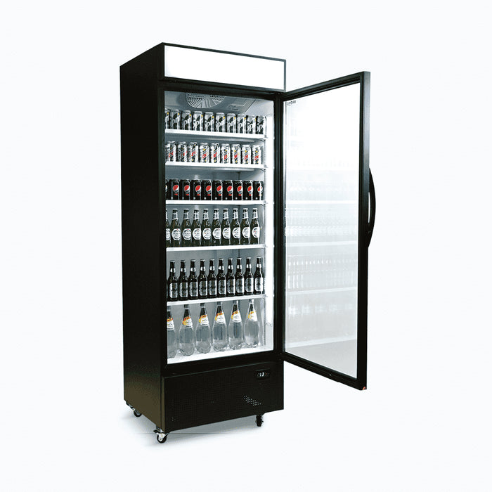 Bromic GM0690LB / GM0690LW - Upright Display Fridge 659L, 1 Door, Flat Glass, Lightbox, 780mm