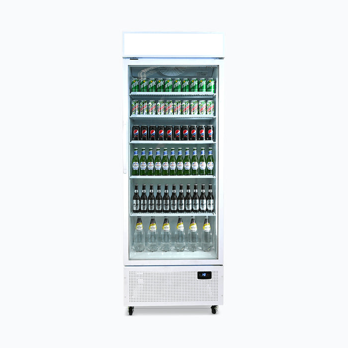 Bromic GM0690LB / GM0690LW - Upright Display Fridge 659L, 1 Door, Flat Glass, Lightbox, 780mm