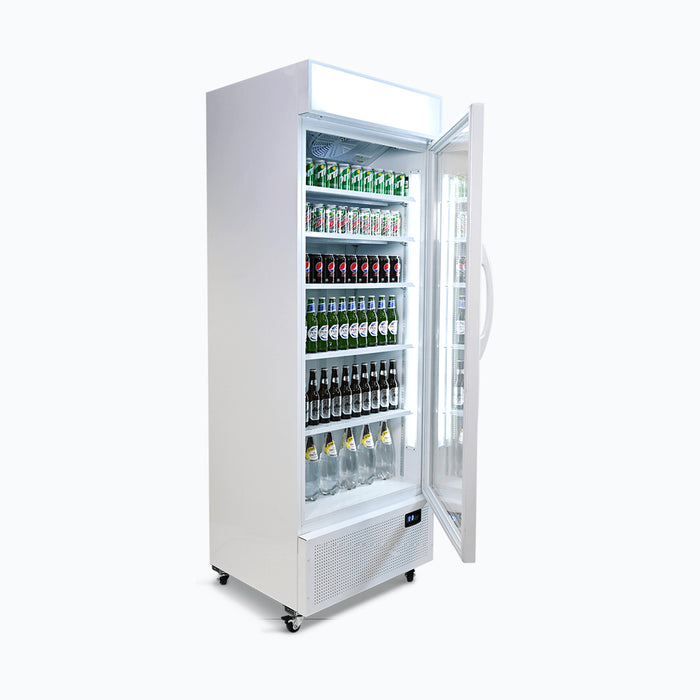 Bromic GM0690LB / GM0690LW - Upright Display Fridge 659L, 1 Door, Flat Glass, Lightbox, 780mm