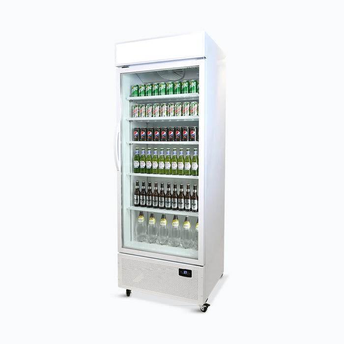 Bromic GM0690LB / GM0690LW - Upright Display Fridge 659L, 1 Door, Flat Glass, Lightbox, 780mm