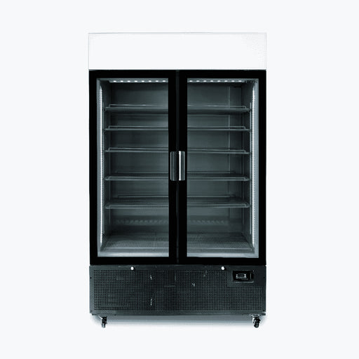 Bromic GM1100LB-NR / GM1100LS-NR - Upright Display Fridge 1082L, 2 Door, Flat Glass, Lightbox, 1200mm