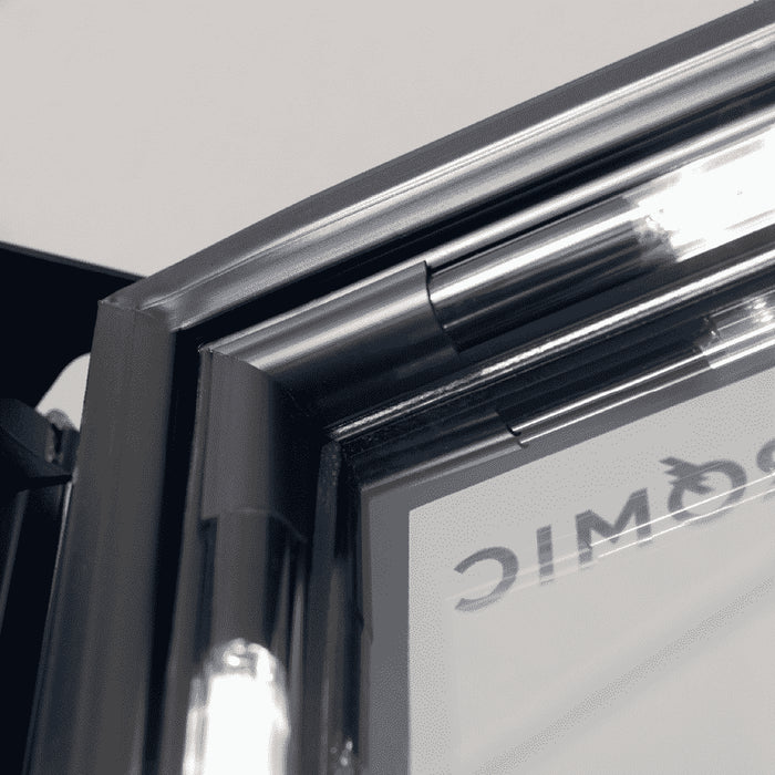 Bromic GM1100B-NR / GM1100S-NR - Upright Display Fridge 1126L, 2 Door, Flat Glass, 1200mm
