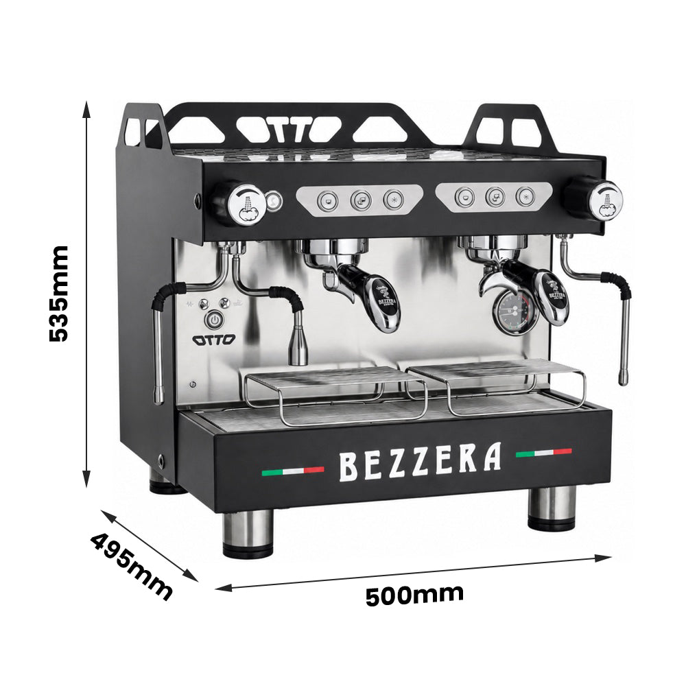 Bezzera Otto DE 2G - 2 Group Espresso Machine with Auto-Foamer, Black or White - image 2