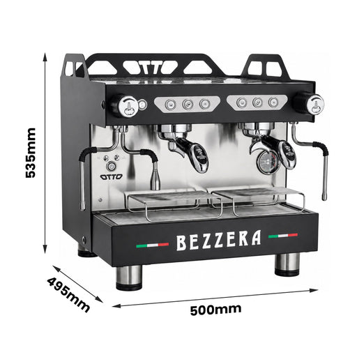 Bezzera Otto DE 2G - 2 Group Espresso Machine with Auto-Foamer, Black or White - image 2