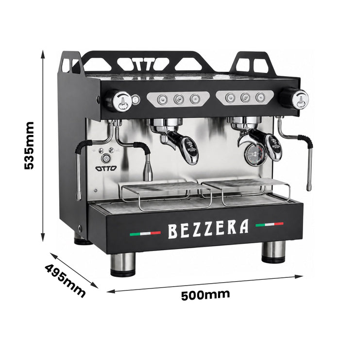 Bezzera Otto DE 2G - 2 Group Espresso Machine with Auto-Foamer, Black or White - image 2
