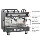 Bezzera Otto DE 2G - 2 Group Espresso Machine with Auto-Foamer, Black or White - image 3
