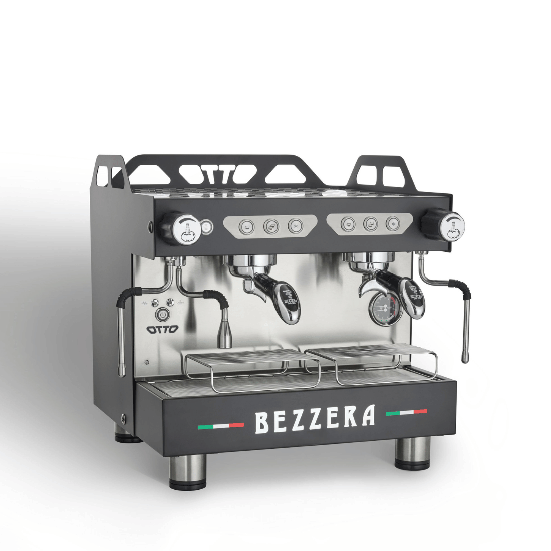 Bezzera Otto DE 2G - 2 Group Espresso Machine with Auto-Foamer, Black or White