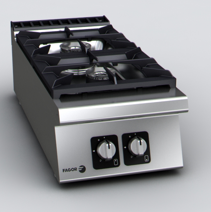 Fagor C-G920H - Kore 900 Series 400mm 2 Burner Gas Cooktop