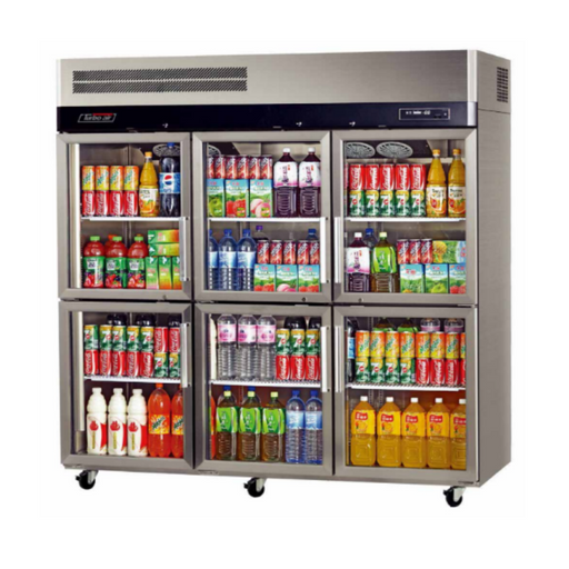 Turbo Air KR65-6G-N - 6 Half Glass Door Upright Fridge 1900mm 1868L