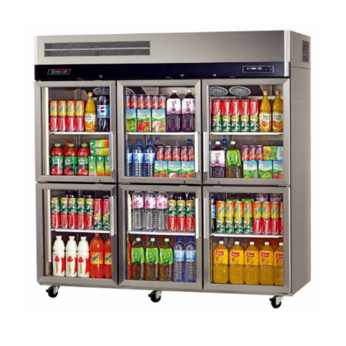 Turbo Air KR65-6G-N - 6 Half Glass Door Upright Fridge 1900mm 1868L
