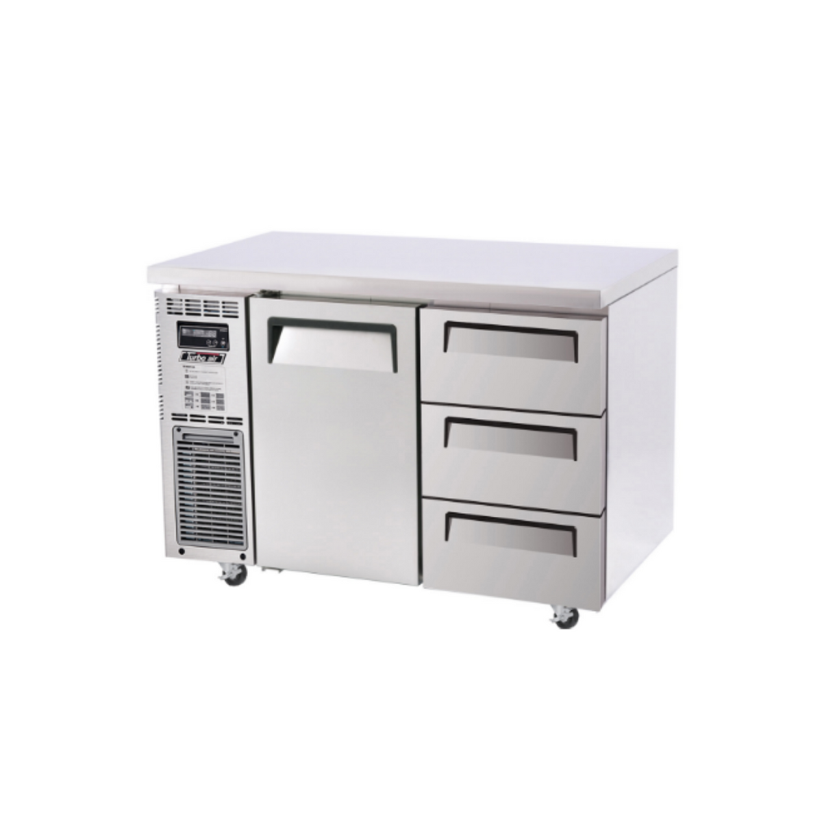 Turbo Air KUF12-3D-3-N - 1 Door 3 Drawer Underbench Freezer 1200mm 311L