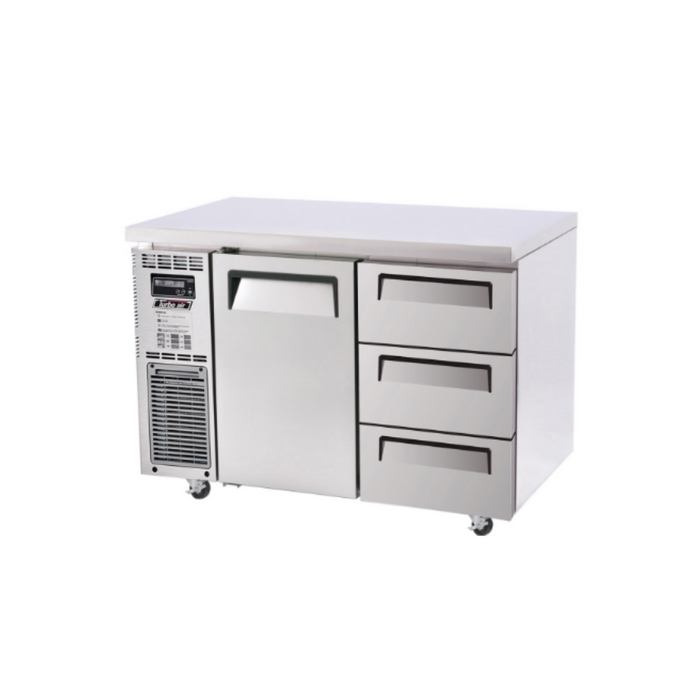 Turbo Air KUF12-3D-3-N - 1 Door 3 Drawer Underbench Freezer 1200mm 311L