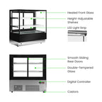 Bonvue FED CL1200-2S - 1200mm Elite Square Cake Display 2 Shelves - image 3