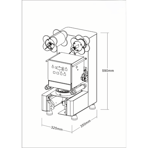 TéVera CS-95B - Automatic Cup Sealing Machine, 95mm Cups, Black - image 2