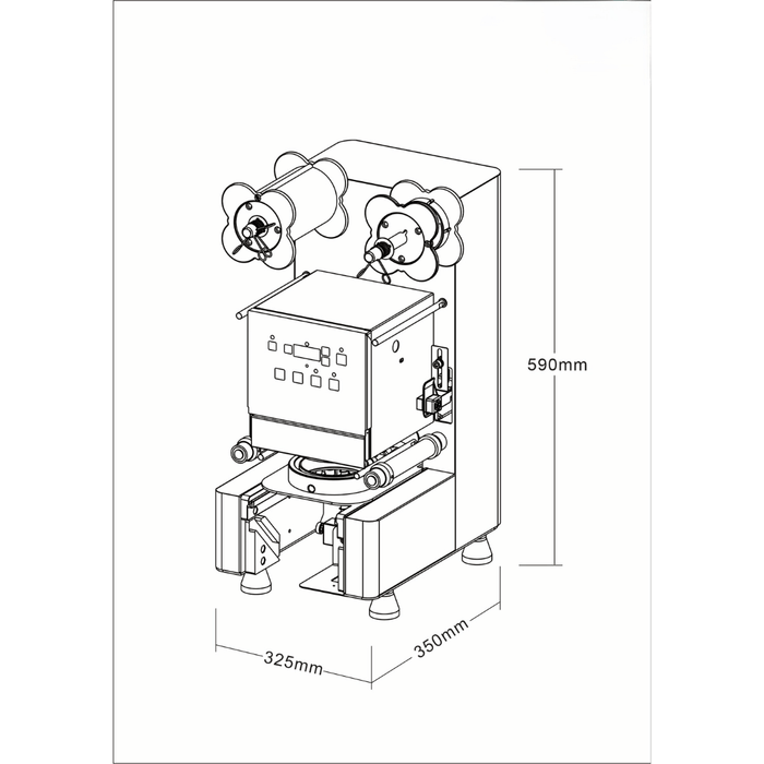 TéVera CS-95B - Automatic Cup Sealing Machine, 95mm Cups, Black - image 2