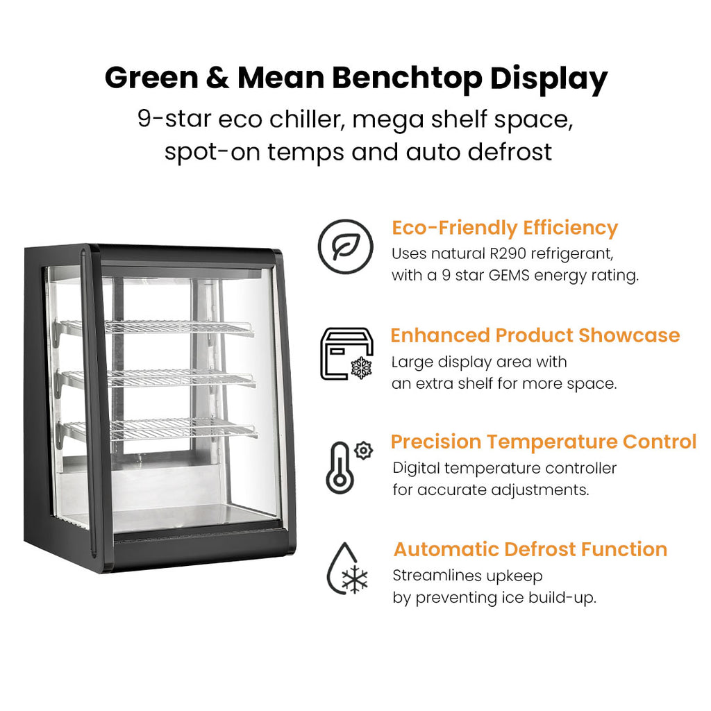 Bonvue FED CTA-146 - Countertop Angled Chilled Food Display 146L - image 5