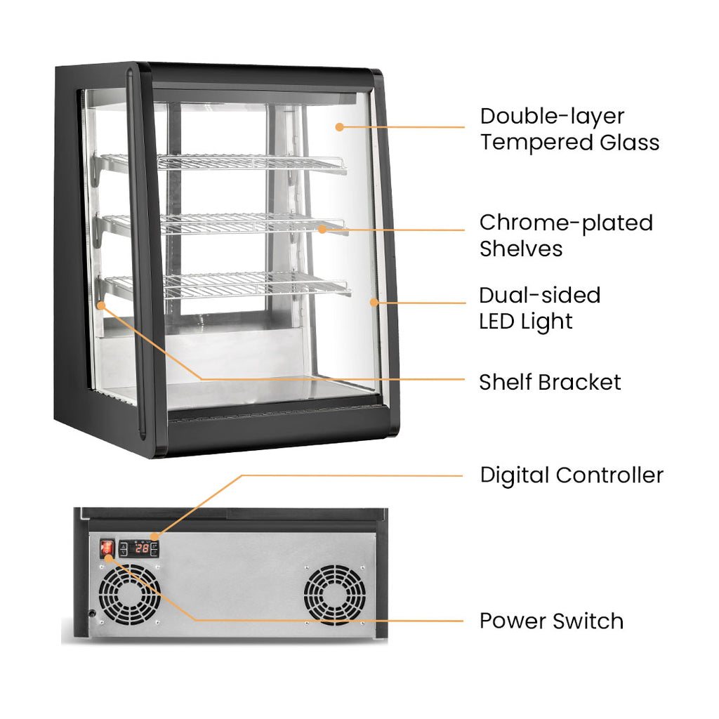 Bonvue FED CTA-196 - Countertop Angled Chilled Food Display 196L - image 3